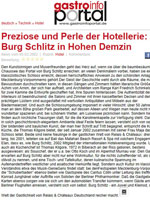 Preziose und Perle der Hotellerie: Burg Schlitz in Hohen Demzin